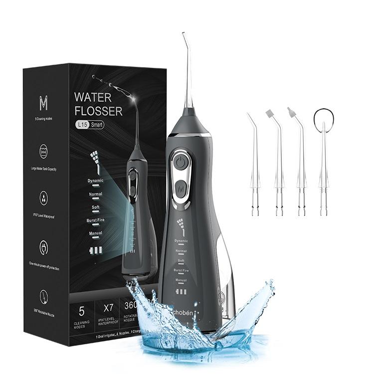 Irrigatore orale 40-140PSI Scaler per denti 5 velocità Idropulsore dentale ricaricabile 300ML IPX6 impermeabile Detergente per denti