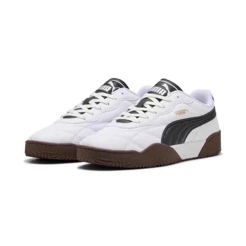 Puma Comfortable Thin Sole Shock Absorbing Lightweight Low Top Skate Shoes Unisex Sneakers Black White 397454-02