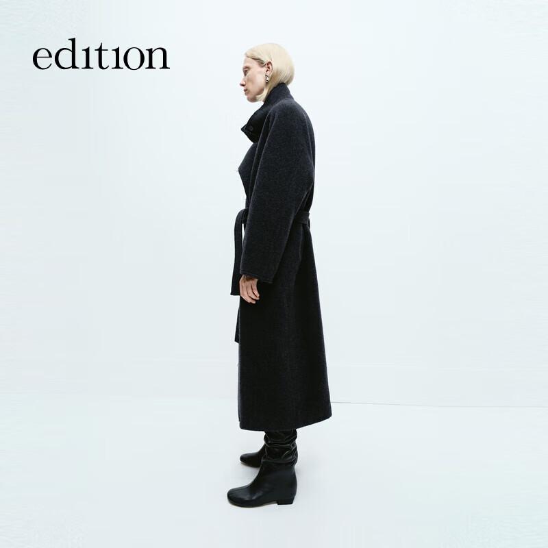 

Edition Women s Wool & Yak Blend Belted Long Coat XS 155