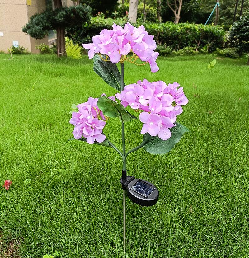 Waterproof Solar Hydrangea Garden Light - Outdoor Decorative Lawn Lamp