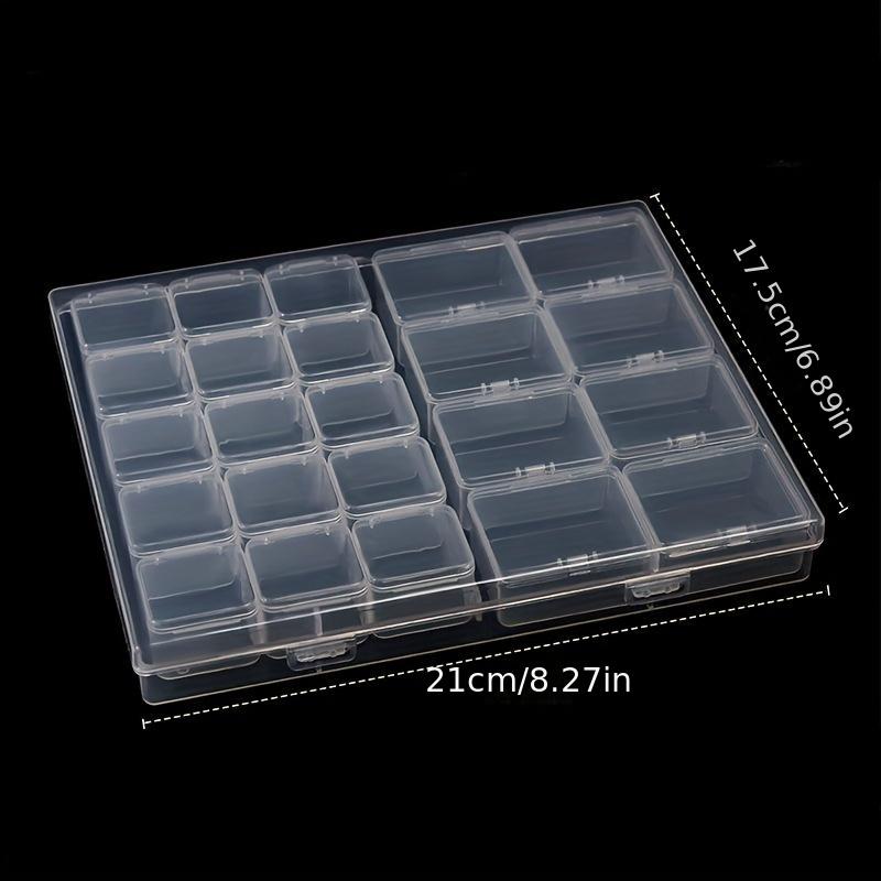 Durable Plastic Jewelry Storage Box with Multiple Compartments & Small Containers - Bead & Earring Suitable for DIY Jewelry