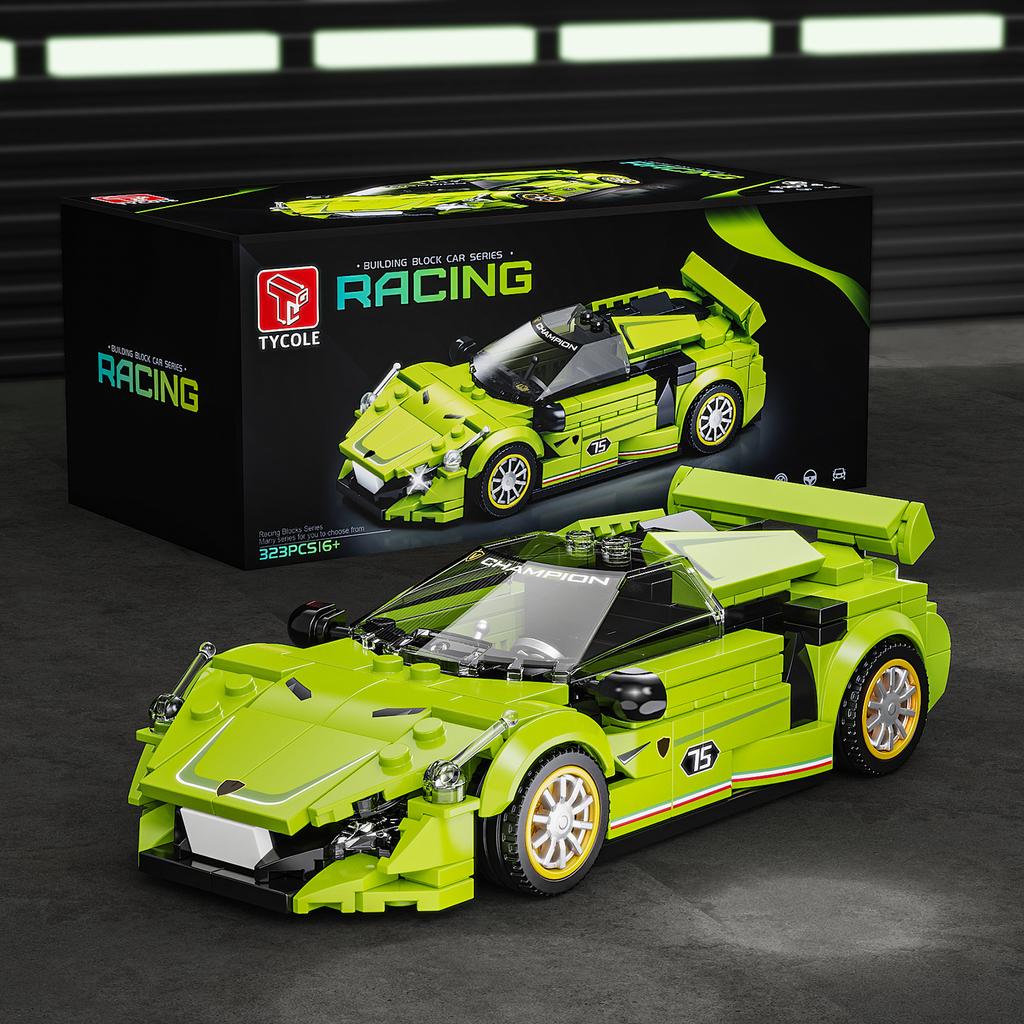 313PCS Building Blocks Sports Car Toy Model Educational Toys Compatible Others Bricks Sets With Transparent Display Box Gifts