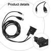 AUX Audio Socket with USB Cable for Nissan 280234BA0B 2013 2019 Quick Use