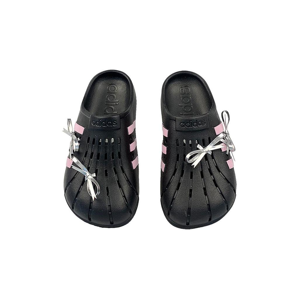Adidas ADILETTE CLOGS Abrasion Resistant Closed Toe Slippers Unisex Black Pink GZ5886(Team1311-)