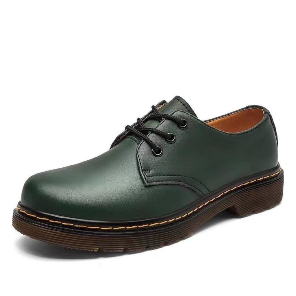Large Size Boots Trendy 3-hole Men's Single Shoes Round Toe Casual Workwear Fashion Men and Women's Short Boots