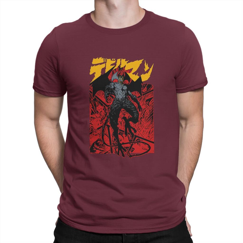 Devilman Crybaby Creative TShirt for Men Japanese Network Animation  Collar Basic T Shirt Distinctive Gift Clothes OutdoorWear