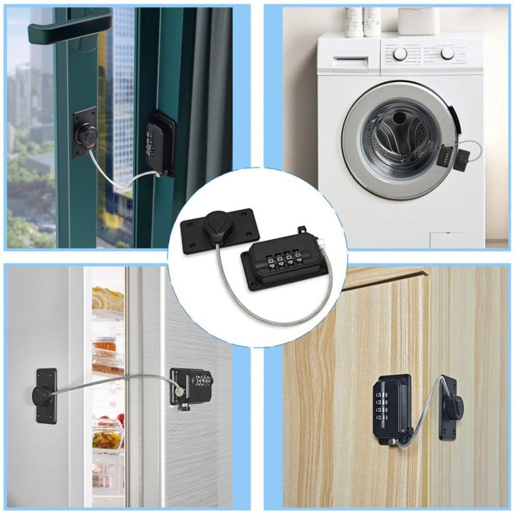 Anti-pinch Hand Baby Safety Lock No Drilling Child Protection Refrigerator Door Coded Lock Adjustable Cabinet Lock for Home