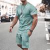 Men's Tropical Flowers Tees Sets Summer Tops Short Sleeve Short Pants Crew Neck Vacation Casual Outdoor Vacation Sport