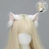 Cat ear headband beast ears fake fur fluffy handmade cosplay accessory anime event Halloween headdress adult tail full set.