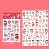 4 Sheets/Set Washi Paper Sticker Kawaii Scrapbooking Daily Material Planner Stickers for Student Kids DIY Decoration