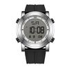BUREI Men's Digital Watch with LED Display, Waterproof, Stylish Sports and Outdoor Watch with Date Display and Multifunction, Silver