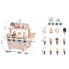 Wooden Ice Cream Cart Pastel Young Child for Playroom