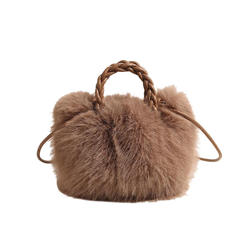 

Осень и зима новая плюшевая сумка женская нишевая мода персонализированная сумка-тыква кроссбоди сумка через плечо one size fits all хаки