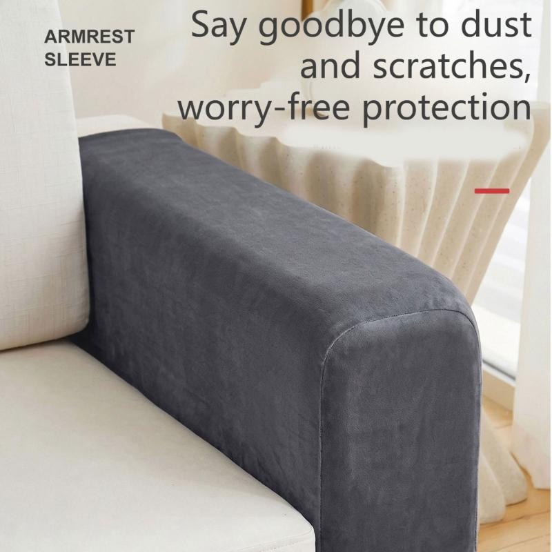 2PCS Elastic Armrest Covers For Sofas Couch Nonslip Design Fit Most Furniture Sofa Arm Slipcovers Arm Chair Protectors