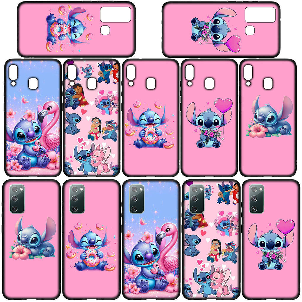 Handyhülle für Samsung Galaxy S25 S23 S22 S24 Ultra FE A05 A06 A15 A16 A36 A37 A35 A54 A55 A56 A57 A25 A26 A53 A17 Blau Lilo Anime Stitch Rosa Hülle