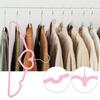 NUOLUX 20-Pack Pink Heart-Shaped Plastic Clothes Hangers with Non-Slip Grips - Perfect for Laundry, Clothes Organization, and Indoor/Outdoor Use. Suit