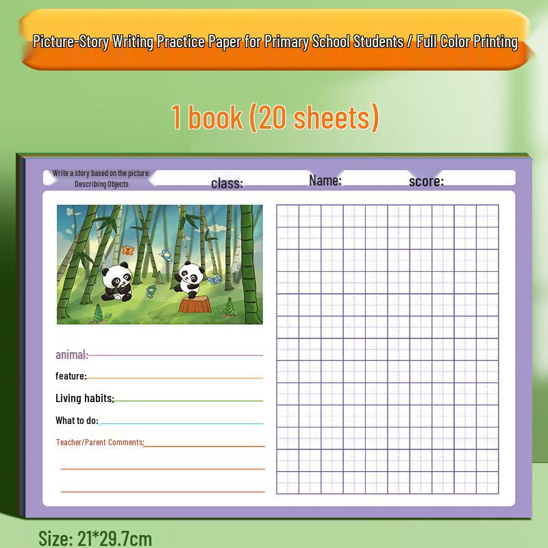 Picture-Based Writing Practice Book: Grades 1-2 Handwriting & Composition Enhancement