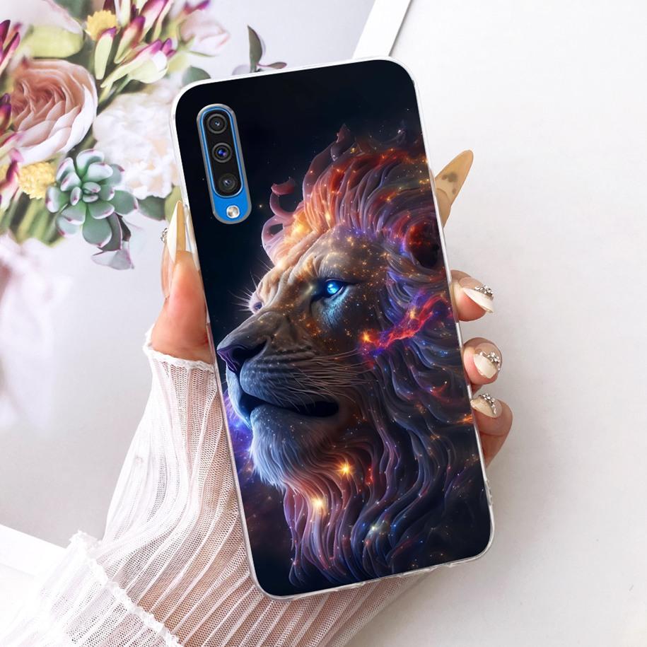 Case For Samsung Galaxy A70 A50 A70S A50S A30S Cover SM-A307F SM-A505F SM-A507F SM-A705F Cool Dragon Lion Cat Cartoon Soft Shell