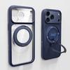 iPhone 17 Pro Max Transparent 360° Magnetic Stand Case with Full Lens Protection