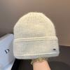 Double-layer Thick Knit Rabbit Fur Hat Winter Outdoor Warm Ear Protection Cute Beanie