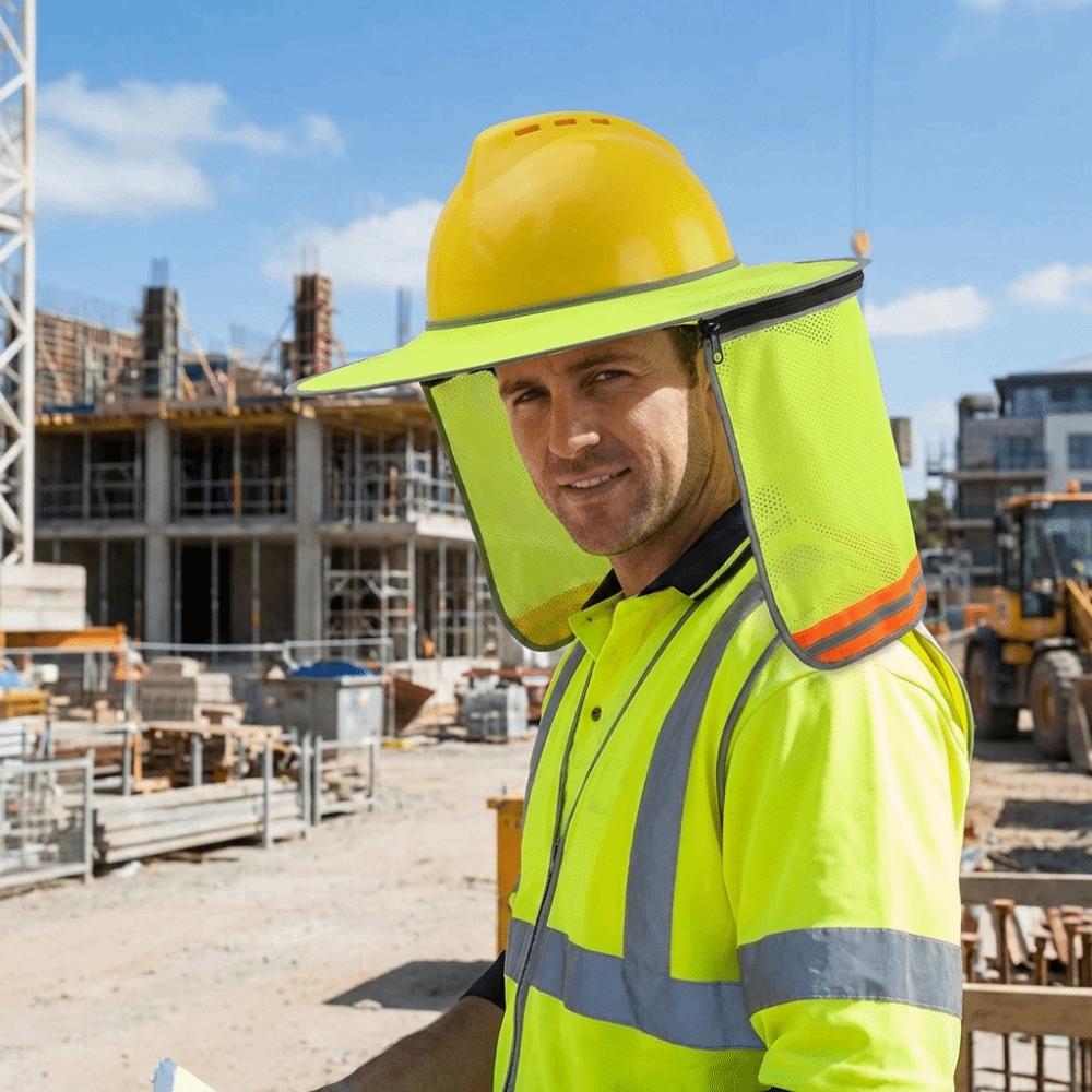 UV Protection Safety Helmet Curtain Reflective Sunscreen Neck Cover  Construction Site