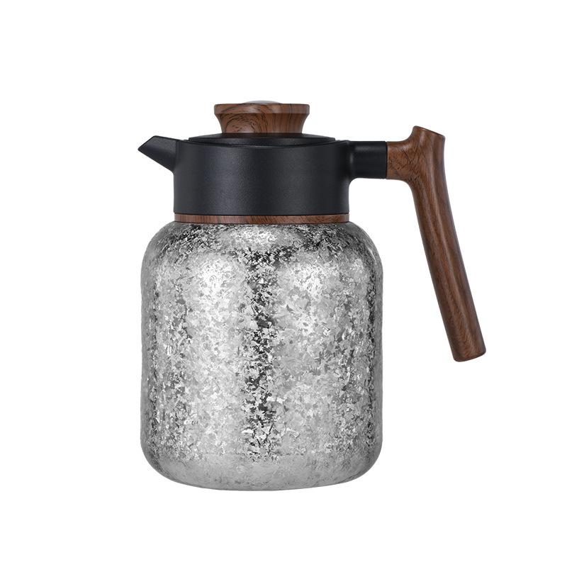 Luxury Double-Layer Pure Titanium Stewing Teapot with Vacuum Insulation - Large Capacity and Customizable for Premium Gifting
