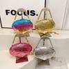 Shell Egg Acrylic Clutch Purses For Women Wedding Candy  Evening Crossbody Bag Marbling Handbags Mini Female  Detachable Chain