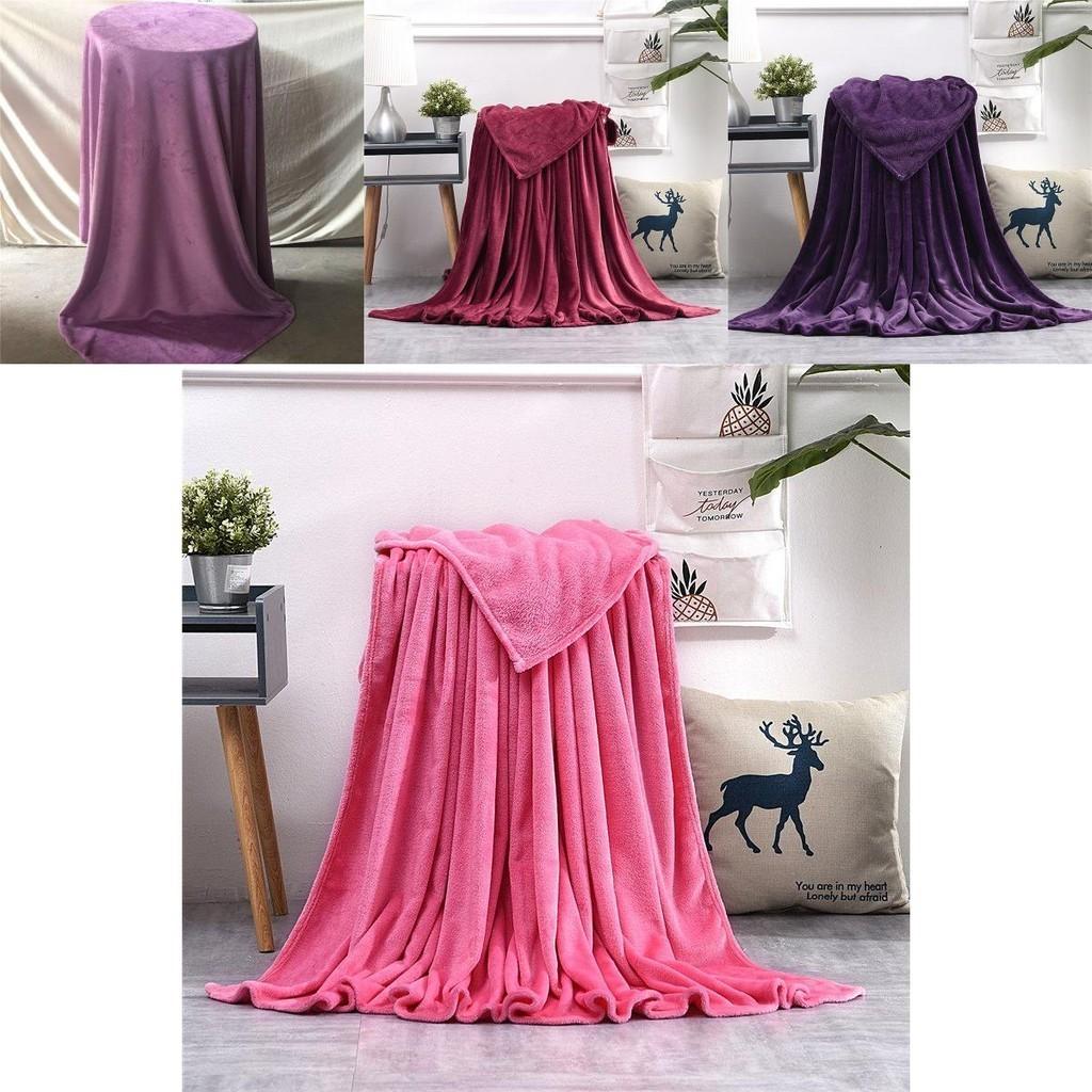 Weiche Warme 22 Einfarbige Flanell Plüsch Fleece Decke Ideal Für Gemütliche Nächte
