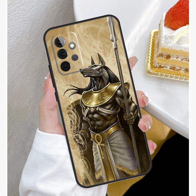 Egypt Nefertiti Anubis Ankh Case For Samsung Galaxy A55 A35 A15 A14 A34 A54 A73 A53 A33 A23 A13 A12 A32 A52 A51 Cover