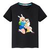 Adventure Time 100%Cotton T Shirt for Kids Boy 10years Pride Tshirt Y2k Anime Short Cute Tops Toddler Girl Clothes Kids Clothes Girls