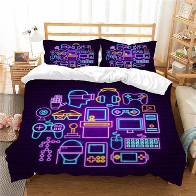 Gamepad Serie Bettbezug Kissenbezug Zwei- oder Dreiteiliges Set Polyester Heimtextil-Set 3D Digitaldruck