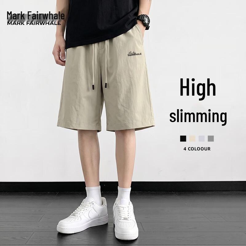 MARK FAIRWHALE Men s Ice Silk Casual Shorts M