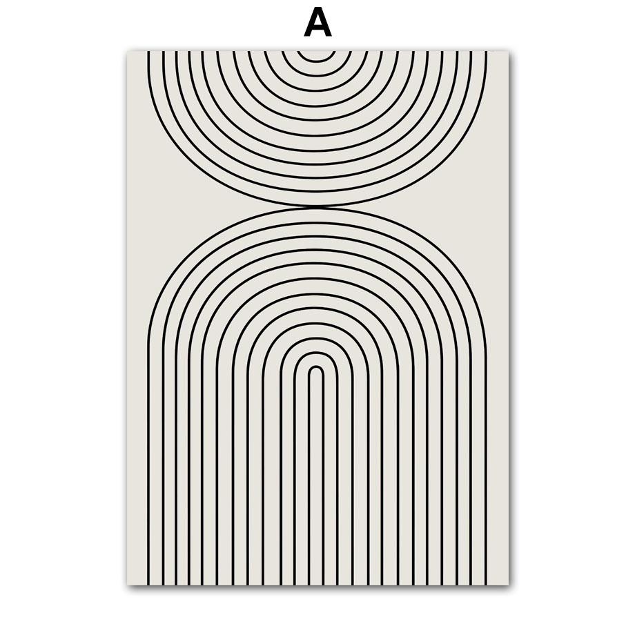 Nástěnná malba na plátně Čárová malba Obličej Tělo Černá Bílá Blok Abstraktní severské plakáty a tisky Nástěnné obrazy pro výzdobu obývacího pokoje