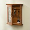Key Organizer Wooden Key Cabinet Wall Box Beautiful Durable Retro Acrylic Door Key Storage Box
