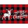 Christmas Placemats Table Mats Plaid Snowflake Santa Claus Coaster Pad Cup Dining Kitchen Placemat Non-Slip Home Decorations