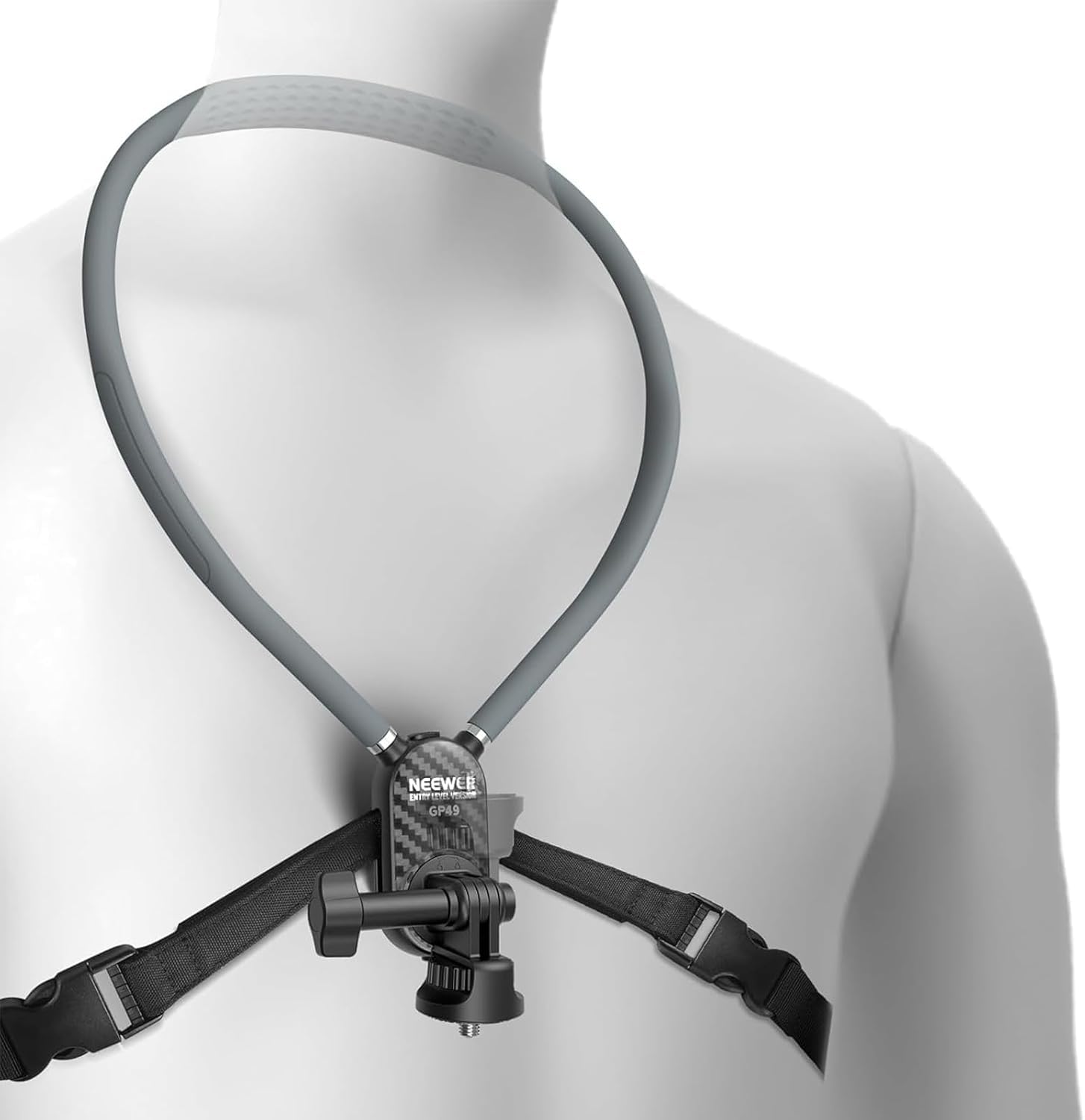 Neewer Neck Mount Quick Release Neck Holder Camera Neck Strap with Air Cushion Adjustable Chest Strap Action Camera Accessory Kit for POV Vlog Video