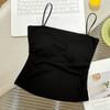 Sling vest women's belt fixed chest pad outer wear underwear comfortable elastic pleated thin waist repair sports bra tube top