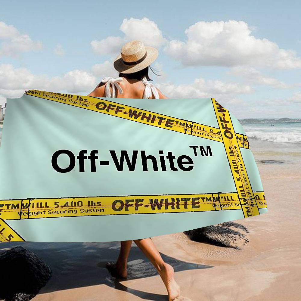 Fashion LOGO O-Off W-White Beach Towel Colorful Bath Towels Girl Microfiber Quick Dry Sand Free Beach Yoga Spa Gym Pool