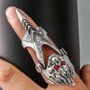 Domineering Dragon Skull Ring: Men's Fashion Jewelry with Bendable 8-Ring Joint Design