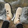 Breathable Knitted Men's Hiking Shoes High-top Casual Sports Shoes Non-slip Outdoor Trekking Traveling Sneakers Big Size 38-48