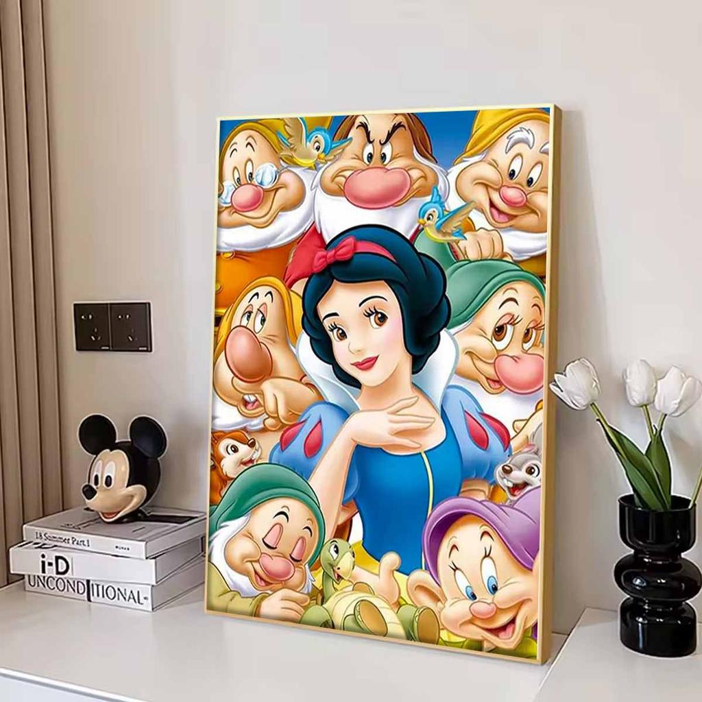 DIY Diamond Painting Princess and Dwarf Cross Stitch Kit Mosaic Art Diamond Painting Full Circle Diamond Home Decoration