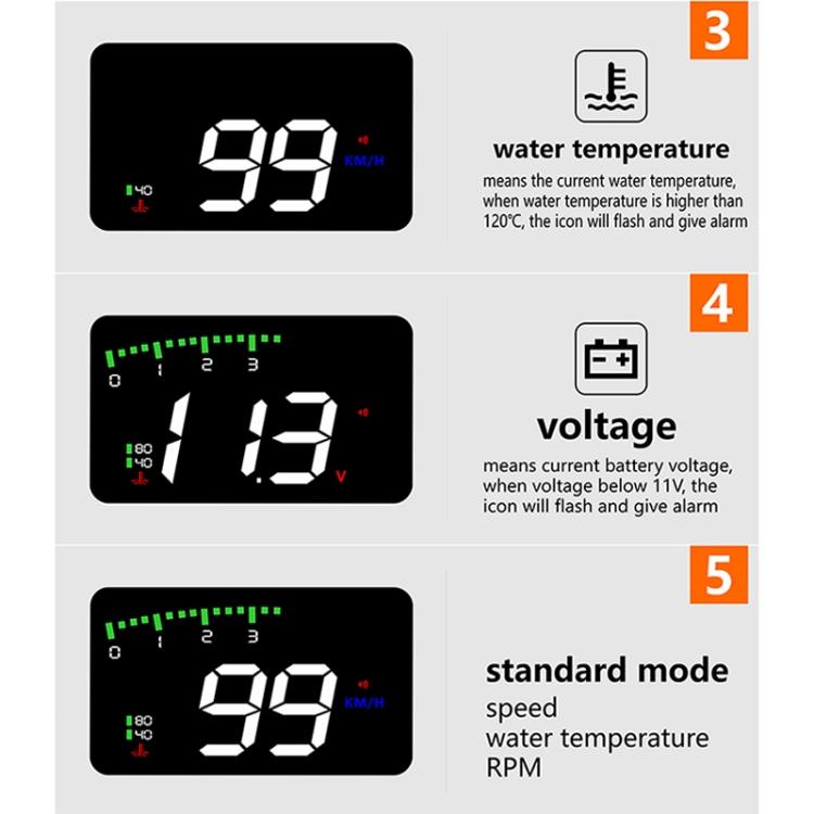 A900 OBD2 3.5 inch Car Head Up Display