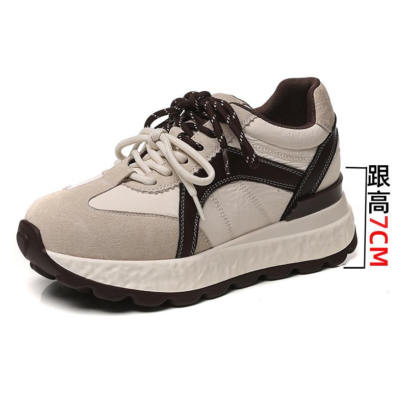 Autumn New Platform Shoes Versatile Niche Casual Lightweight Sports Shoes Women's Height Increase