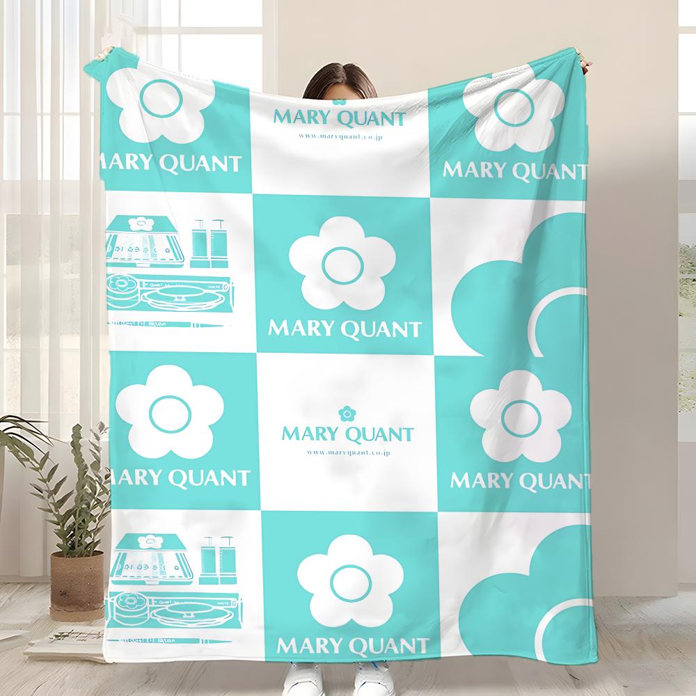 Fashion M-Mary Quant Throw Kid-Friendly Flannel Throw Blanket Soft Warm Anti-Static Washable All Season