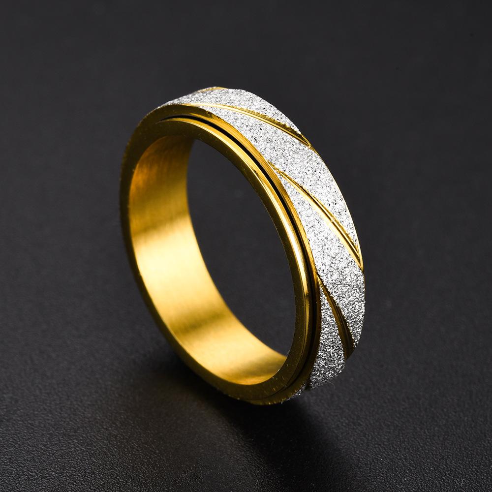 Hot Selling Trendy Stainless Steel New Color Frosted Rings For Women Men Zircon Accessories Wholesale Dropshipping Size 6-11