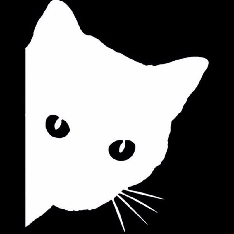 1/2Pcs Funny Car Cat Peeking Sticker Car Window Decoration Vinyl Decals 12x15cm Car Stickers Auto Exterior Decoration Decals