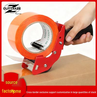 Transparent Metal Wide Adhesive Tape Cutter - Handheld Carton Sealer & Packer