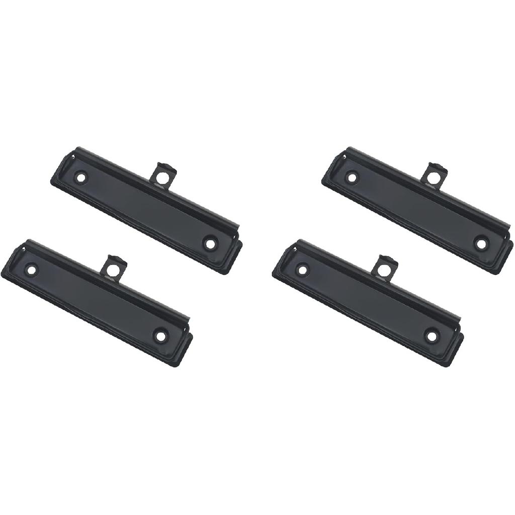 4 PCS Binder Clipboard Clips Metal Office Hardware Black Clipboard Clamps for Organizing Papers and Photos
