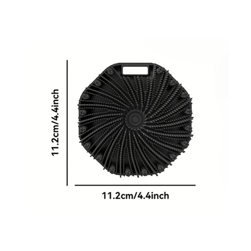 

3-piece bath brush set Soft silicone bath brush with non-slip handle, easy to clean and rinse, perfect for use in the bath чорний