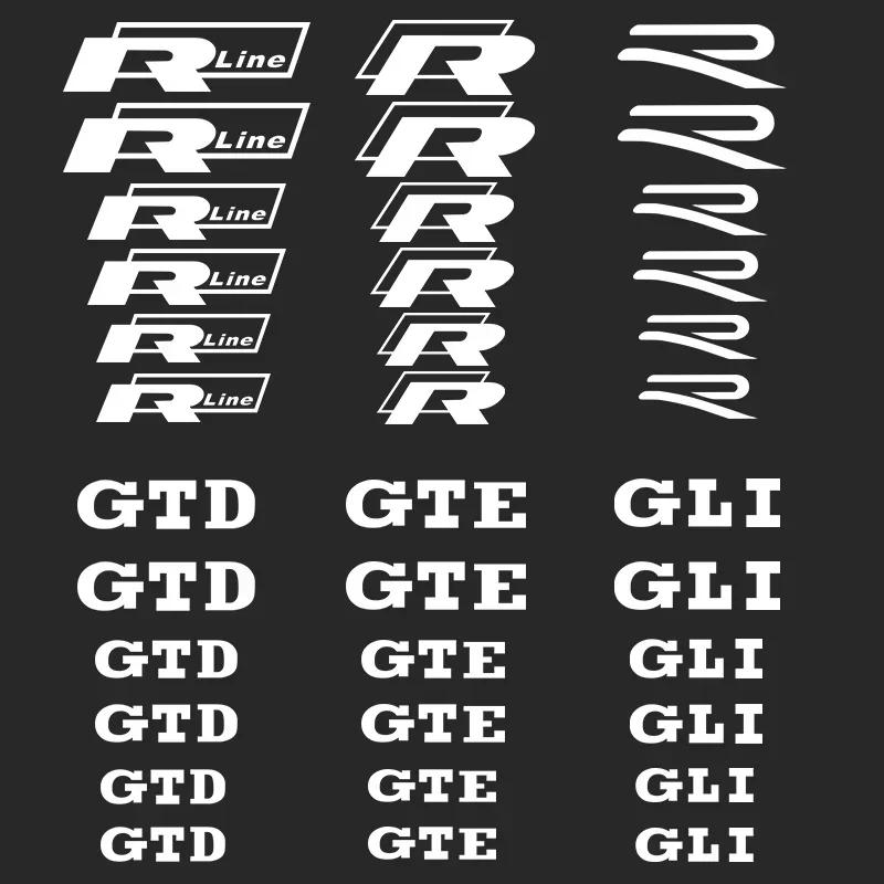 Nowy Nowy 1zestaw Naklejka na zacisk hamulcowy samochodu Odporna na ciepło Naklejka do Volkswagen Tiguan Bora POLO PASSAT CC Touran GOLF Jetta Arteo